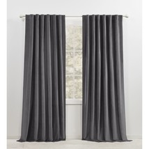 Lauren Ralph Lauren Velvety Back Tab/Rod Pocket Curtain Panel,Charcoal,52 X 96 - $185.99