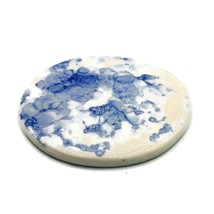 1Pc Handmade Ceramic Tile Coasters For Drinks Round Shaped For Office Desk Decor - £20.66 GBP