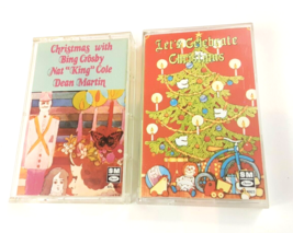 2 Christmas Cassette Tapes Bing Crosby Dean Martin Nat King Cole &amp; More Lot - £3.94 GBP