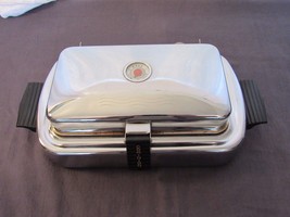 Vtg Dominion Waffle Sandwich Maker Grill Chrome Bakelite Art Deco Design... - $78.32