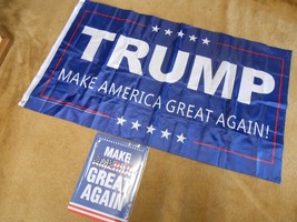 Great Collectible Trump Banner &amp; Tin Sign- Make America Great Again - £23.41 GBP