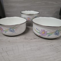 Vintage Set of 3 Studio Nova Enamel Bowls Gabriele Japan UN409 531 532 533 - £11.80 GBP