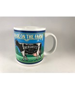 Vintage HERSHEYS MILK CHOCOLATE Illustrated COW MADE ON THE FARM Coffee Mug - £10.97 GBP