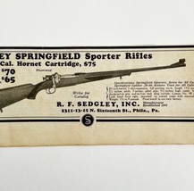 1931 Sedgley Springfield Sporter Rifles Advertisement Guns LGADYC4 - £15.81 GBP