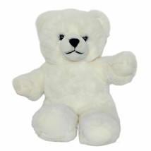Vintage 1995 Hard Rock Hotel Las Vegas White Teddy Bear Plush Stuffed Animal 13&quot; - £18.82 GBP