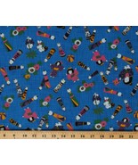 Cotton Japanese Kokeshi Dolls Kimono Floral Blue Fabric Print by Yard D691.17 - $10.95