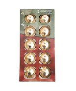 10 Glass Ball Christmas Ornaments Shiny Gold 2.5&quot; Holiday Time Rauch Mad... - £11.51 GBP