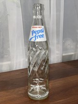 Vintage Sugar Free Pepsi Free Cola 16 Oz Clear  Glass Bottle  Return For... - $7.69
