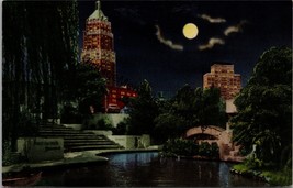 Moonlight on the San Antonio River San Antonio TX Postcard PC342 - £3.98 GBP