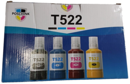 Poschink 522 Refill Ink for EcoTank Printers ET-2720 ET-2800 ET-4700 - 4... - $7.92