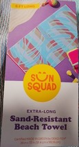 Warm Striped Sand Resisant Extra Long Beach Towel - Sun Squad - £14.24 GBP