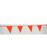 PENNANT BANNER Orange 60&#39; ft String Triangular Flags Plastic hanging par... - €22,57 EUR