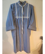 David Brown California Blue White Stripe Caftan Dress House Gown Med Vin... - $18.70