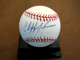 Cliff Johnson 1977-1978 Ws Champs New York Yankees Signed Auto Oml Baseball Jsa - £95.41 GBP