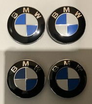 4x BMW 68mm Wheel Centre Round Caps Blue White Black Grey - $27.15