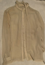 Vintage Young Collector Poofy Shirt White Transparent 10 Sh3 - $8.90