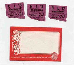 3 Cape Cod Melody Tent Ticket Stubs Massachusetts Envelope Co. Envelope ... - £13.39 GBP