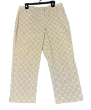 Ann Taylor Factory Capri Pants Tan Patterned Womens Size 6P Petites Work... - £10.85 GBP