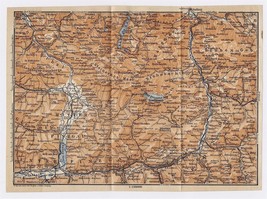 1911 Antique Map Of Pinzgau / Taxenbach / Salzburg / Austria - £17.85 GBP