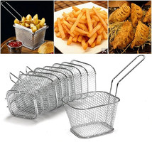 Chips Mini Frying Strainer Fryer Kitchen Cooking Chef Portable Basket Colander - £10.94 GBP