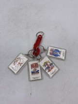 Lot of 4 Vintge NOID Acrylic Domino&#39;s Pizza Keyrings Big Air, Chill Out,... - £15.77 GBP