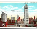 Skylikne View Minneapolis Minnesota MN UNP WB Postcard H24 - $2.92