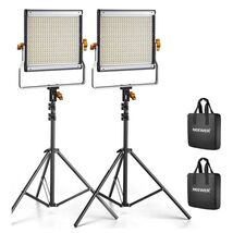 Neewer 2 Pack Dimmable Bi Color 480 LED Video Light Kit 3200~5600K CRI 9... - $173.18