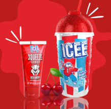 ICEE Squeeze Candy Gel Tubes Blue Raspberry and Cherry - 12 Count - £23.81 GBP