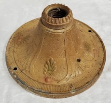 Vintage Flush Mount Art Deco Light Fixture Cast Metal 6 3/4&quot; H. P. Inc 401 - $1,122.31 MXN