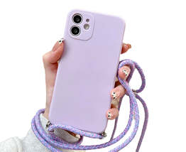 Anymob Samsung Galaxy Phone Case Lavender Crossbody Lanyard- A10 51 71 22 32 325 - £18.45 GBP