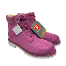 Timberland Kid’s 6&quot; Premium Waterproof Boots A174B Magenta-Floral Size 6M - $104.49