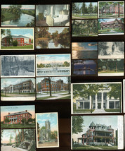 21 Michigan Postcards Saginaw Kalamazoo Plymouth Lansing Many Over 100 YO - $20.79