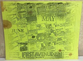 First Avenue Minneapolis Nightclub Jazz Butcher Monthly Calendar June 1988 - $16.42