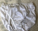 80s HANES Nylon GRANNY Panties Butter Soft Silky Stretch Band Sz 9 White... - $24.73