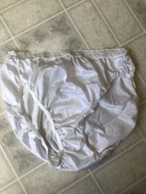 80s HANES Nylon GRANNY Panties Butter Soft Silky Stretch Band Sz 9 White... - £19.69 GBP