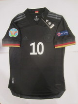 Serge Gnabry Germany Euro 20/21 Match Slim Black Away Soccer Jersey 2020-2021 - £79.93 GBP