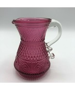 Cranberry Glass 4.5&#39;&#39; Pitcher Creamer Vintage  - £14.20 GBP