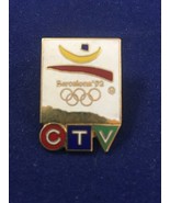 1992 OLYMPICS BARCELONA CTV MEDIA LAPEL Pin - £3.40 GBP