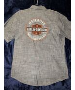Harley Davidson Shirt Mens Large Gray Short Sleeve Button Up Motorcycles - €14,56 EUR Harley Davidson Shirt Mens Large Gray Short Sleeve Button Up Motorcycles - €14,56 EUR
