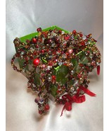 G-12 Christmas Garland, Maroon, iridescent, red, blue, peach - $351.26 CAD