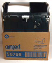 Compact 2-Roll Side-by-Side Toilet Paper Dispenser by GP PRO, Stainless - $8.00