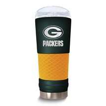 NFL Green Bay Packers 24 Oz. Stainless Steel Silicone Grip Tumbler w/Lid - £34.28 GBP
