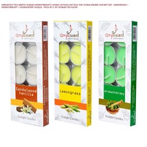 Lemongrass + Aromatherapy + Sandalwood Vanilla - Pack of 3, 30 Candles-T... - £18.25 GBP