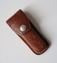 Vintage HUSQVARNA Brown Leather Belt Loop Case for Tool Knife - £11.19 GBP