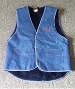 Golden Sun Feeds Protexall Six Gun Blue Denim Vest Fleece Lining Snaps 1... - £25.28 GBP