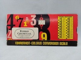VINTAGE 1971 FAHRENHEIT CELSIUS CONVERSION SCALE SLIDE RULE CHART Birko ... - $239.60 MXN