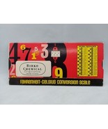 VINTAGE 1971 FAHRENHEIT CELSIUS CONVERSION SCALE SLIDE RULE CHART Birko ... - $12.86