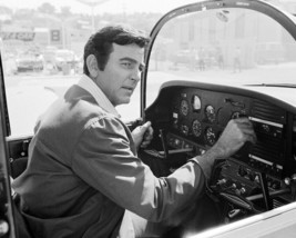 Mike Connors Photo Print Mannix At Controls Cockpit Aircraft Airplane 8X10 - £7.66 GBP