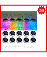 Creative Solar Fairy String Lights for Mason Jars – 10 Colorful Lids Inc... - $57.83 CAD