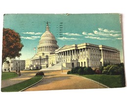 1945 Postcard CAPITOL BUILDING Washington DC posted 76 years ago w/1 cent stamp - £1.83 GBP